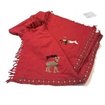 Chandler Corners Wool Embellished Throw Christmas Tree 54X70" Santa Red. Fixed Price $40.00.