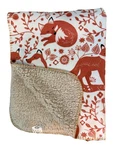 Sherpa Lined Blanket Fox Baby Lap Woodland Whimsical Soft Cozy Throw Terry Town. Fixed Price $14.95.