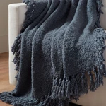 Pottery Barn Dreamy Handwoven Fringe Throw Blanket Steel Blue 50" X 60". Fixed Price $51.99.