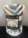 Pendleton Oeko-tex Sherpa Fleece Southwestern Aztec Print King Size Blanket. Fixed Price $150.00.